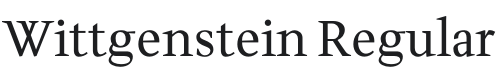 Wittgenstein Font Preview