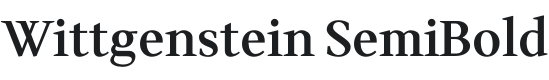 Wittgenstein SemiBold Font Preview