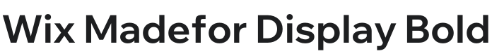 Wix Madefor Display Bold Font Preview