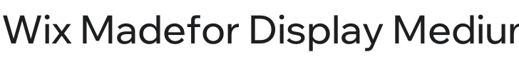 Wix Madefor Display Medium Font Preview