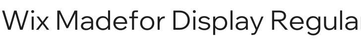 Wix Madefor Display Font Preview