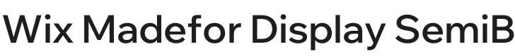 Wix Madefor Display SemiBold Font Preview