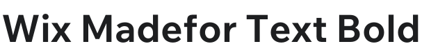 Wix Madefor Text Bold Font Preview