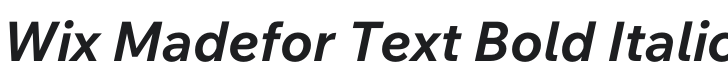 Wix Madefor Text Bold Italic Font Preview