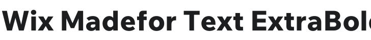 Wix Madefor Text ExtraBold Font Preview