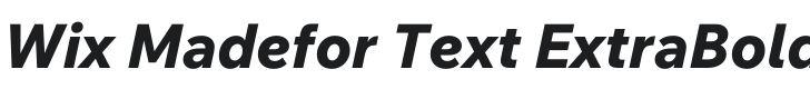Wix Madefor Text ExtraBold Italic Font Preview