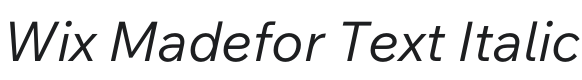 Wix Madefor Text Italic Font Preview