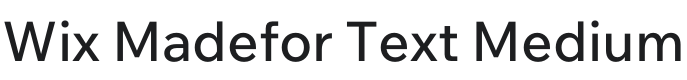 Wix Madefor Text Medium Font Preview