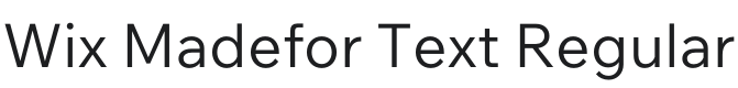 Wix Madefor Text Font Preview