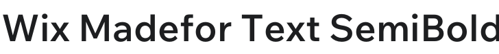 Wix Madefor Text SemiBold Font Preview