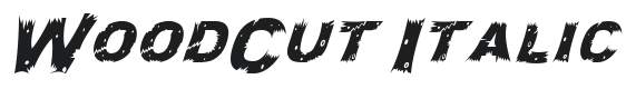 WoodCut Italic Font Preview