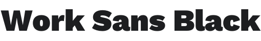 Work Sans Black Font Preview