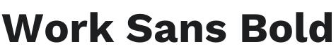 Work Sans Bold Font Preview
