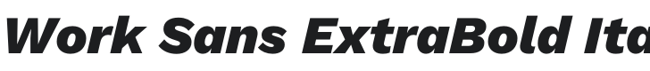 Work Sans ExtraBold Italic Font Preview