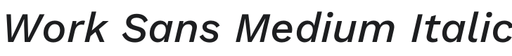 Work Sans Medium Italic Font Preview