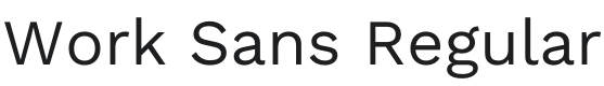 Work Sans Font Preview