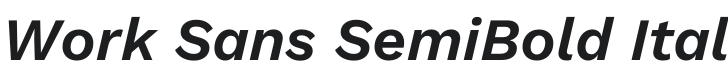 Work Sans SemiBold Italic Font Preview