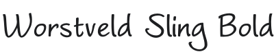 Worstveld Sling Bold Font Preview