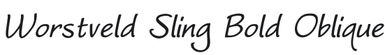Worstveld Sling Bold Oblique Font Preview