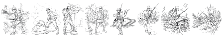 WW1 B Font Preview