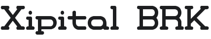 Xipital Font Preview