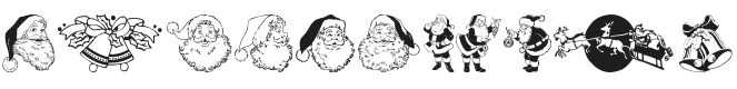 Xmas Clipart Font Preview