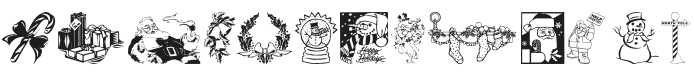 Xmas Clipart 2 Font Preview