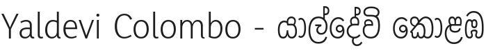 Yaldevi Colombo Light Font Preview