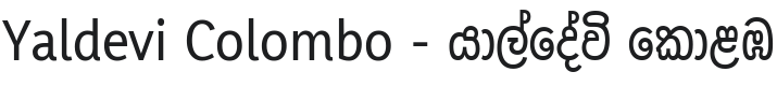 Yaldevi Colombo Medium Font Preview