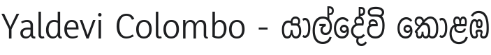 Yaldevi Colombo Font Preview
