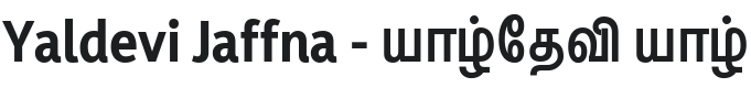 Yaldevi Jaffna Bold Font Preview