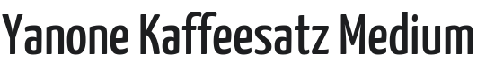 Yanone Kaffeesatz Medium Font Preview