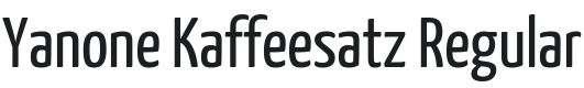 Yanone Kaffeesatz Font Preview