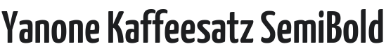 Yanone Kaffeesatz SemiBold Font Preview