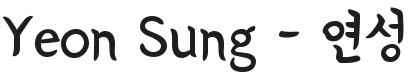 Yeon Sung Font Preview