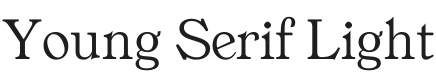 Young Serif Light Font Preview