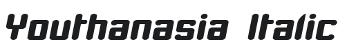 Youthanasia Italic Font Preview