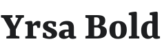 Yrsa Bold Font Preview