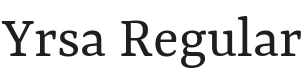 Yrsa Font Preview