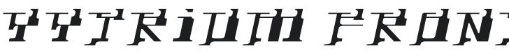 Yytrium Front-Regular Font Preview