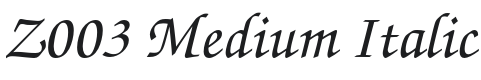 Z003 Font Preview