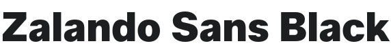 Zalando Sans Black Font Preview