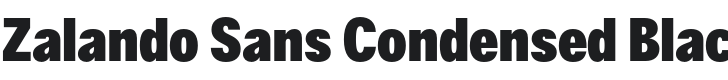 Zalando Sans Condensed Black Font Preview