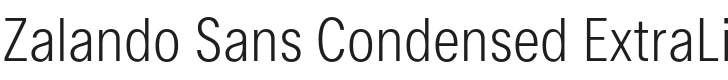 Zalando Sans Condensed ExtraLight Font Preview