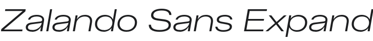 Zalando Sans Expanded ExtraLight Italic Font Preview