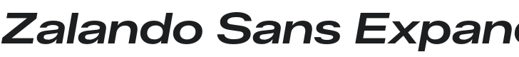 Zalando Sans Expanded SemiBold Italic Font Preview