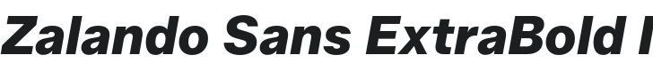 Zalando Sans ExtraBold Italic Font Preview