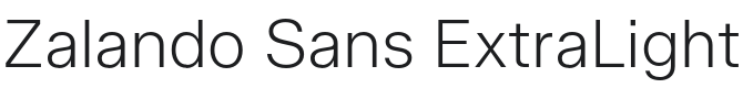 Zalando Sans ExtraLight Font Preview