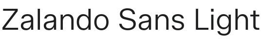 Zalando Sans Light Font Preview