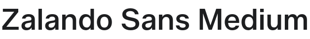 Zalando Sans Medium Font Preview